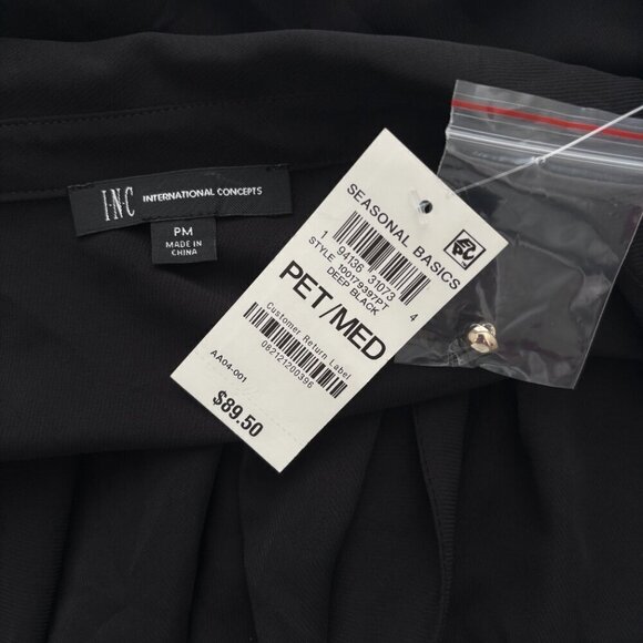 INC International Concepts Petite Long Sleeve Collared Waist Tie Dress NWT - Picture 9 of 9